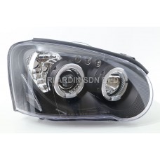 Subaru Impreza WRX GD 02-04 V8 Black Projector Headlamp w Ring & LED